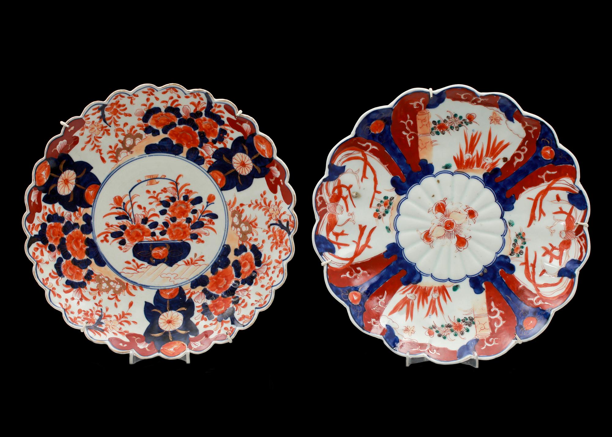 FAT, 3 st olika, porslin, Kina 1800/1900-tal.