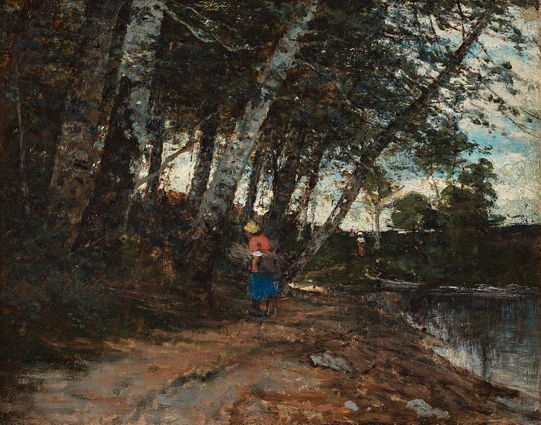 Victor Forssell, Woman gathering firewood.