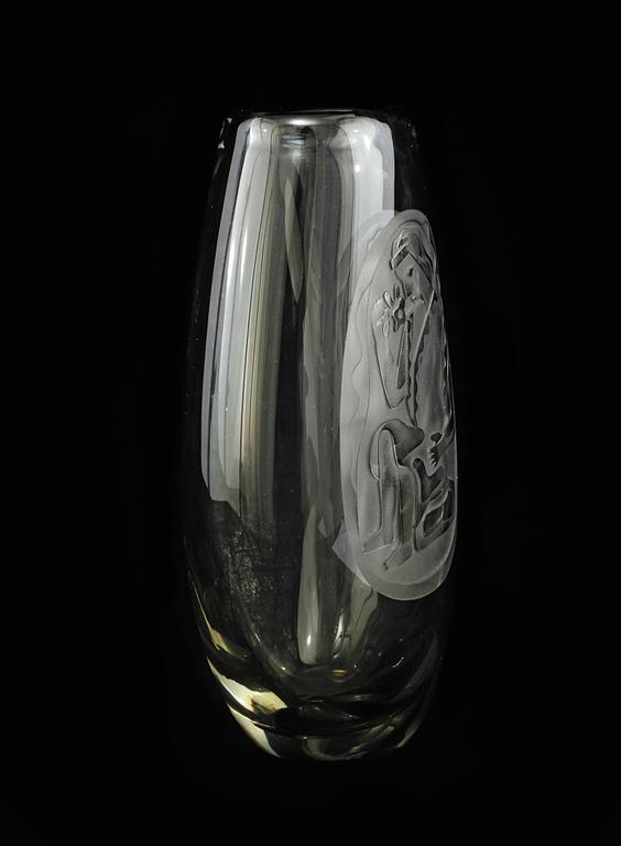 VAS, glas, Vicke Lindstrand, Kosta, 1950-tal.
