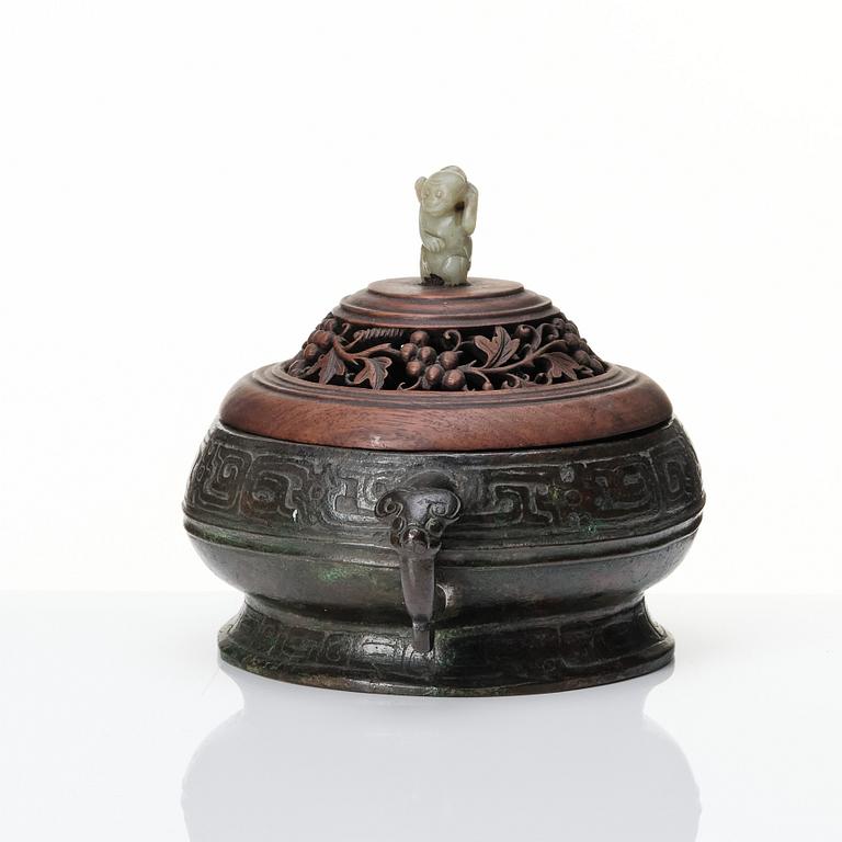 A bronze censer, Ming dynasty (1368-1644).