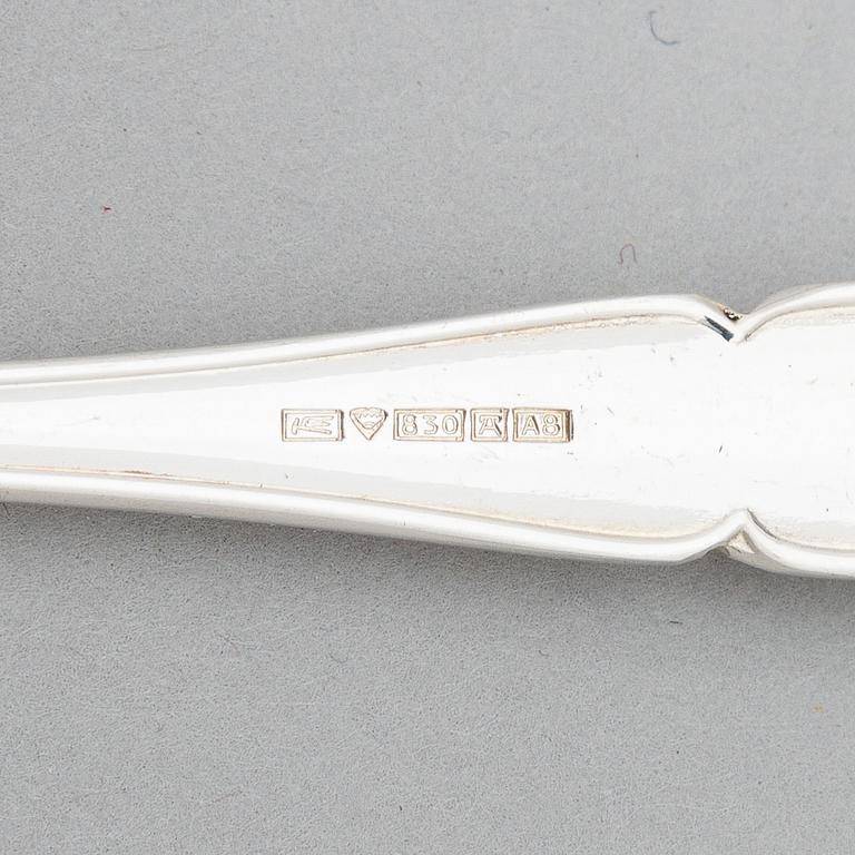 A 24-piece set of 'Chippendale' silver cutklery,  Kultateollisuus oy, Turku, Finland 1978-79.