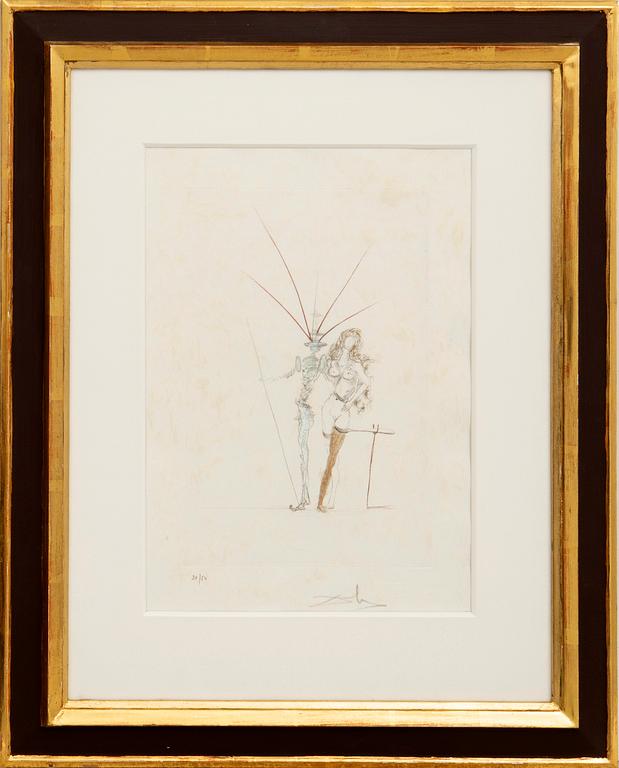 Salvador Dalí, Frontespis ur "Poemes secrets d'Appolinaire" 1967.