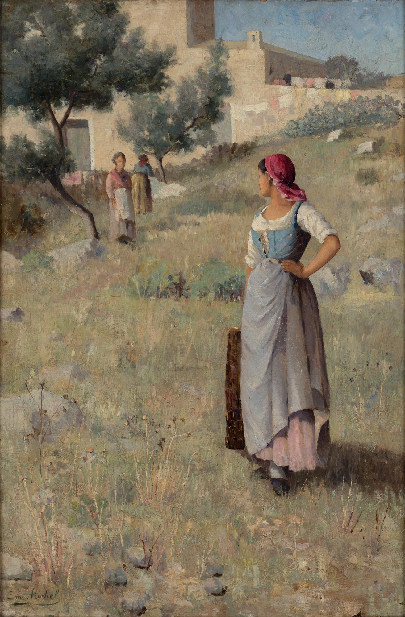 EMILE FRANCOIS MICHEL, olja på duk, signerad Em. Michel.
