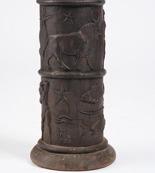 Johannes Dahl, piedestal, "Solvisare", Näfveqvarns bruk, Swedish Grace.