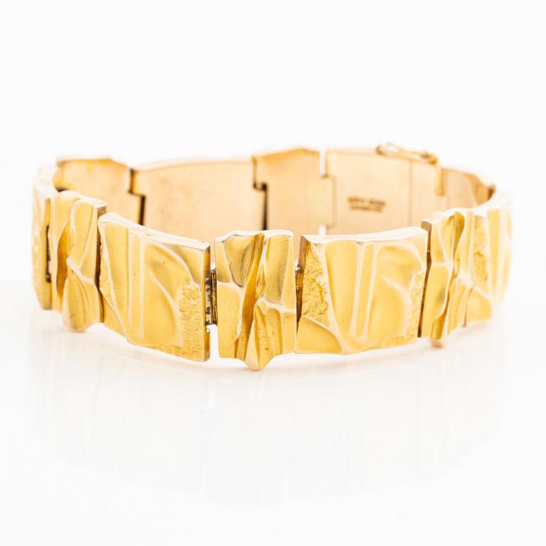 Björn Weckström, armband "Carrara", 14K guld, Finland 1983. För Lapponia.