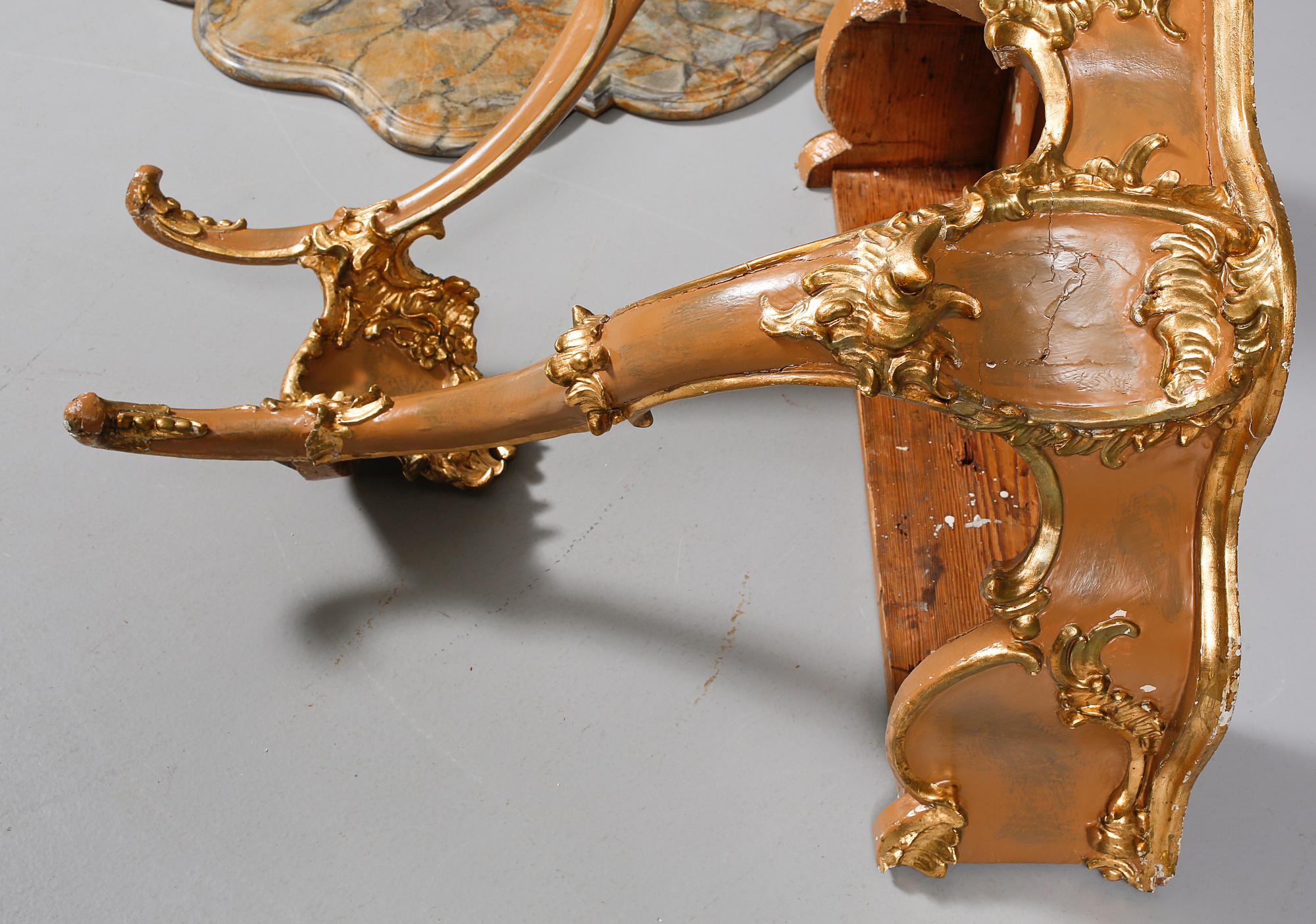 KONSOLBORD, rokokostil, 1800-tal.