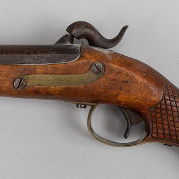 A Swedish pair of percussion pistols 1850 pattern.
