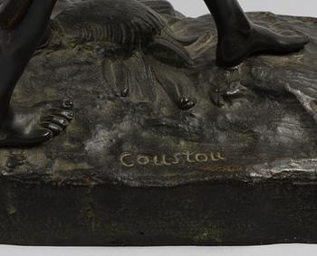 SKULPTUR. Brons. Efter Guillaume I Coustou.