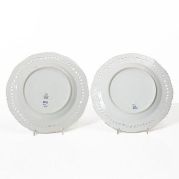 Royal Copenhagen, tallrikar, 6 stycken, Hausmalerei, Royal Copenhagen, Danmark.