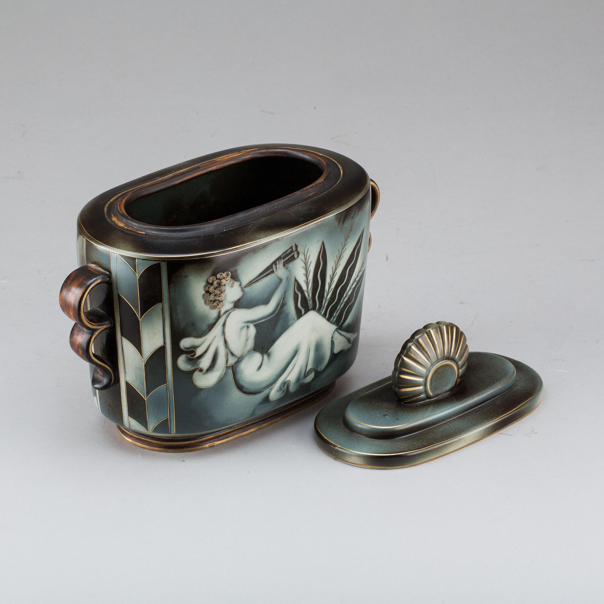 LOCKURNA. Stengods, Gunnar Nylund, "Flambé", Rörstrand.