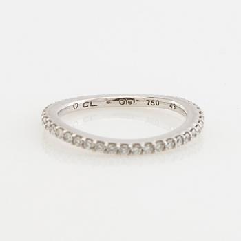 Ole Lynggaard, alliance ring, 18k white gold with brilliant-cut diamonds.