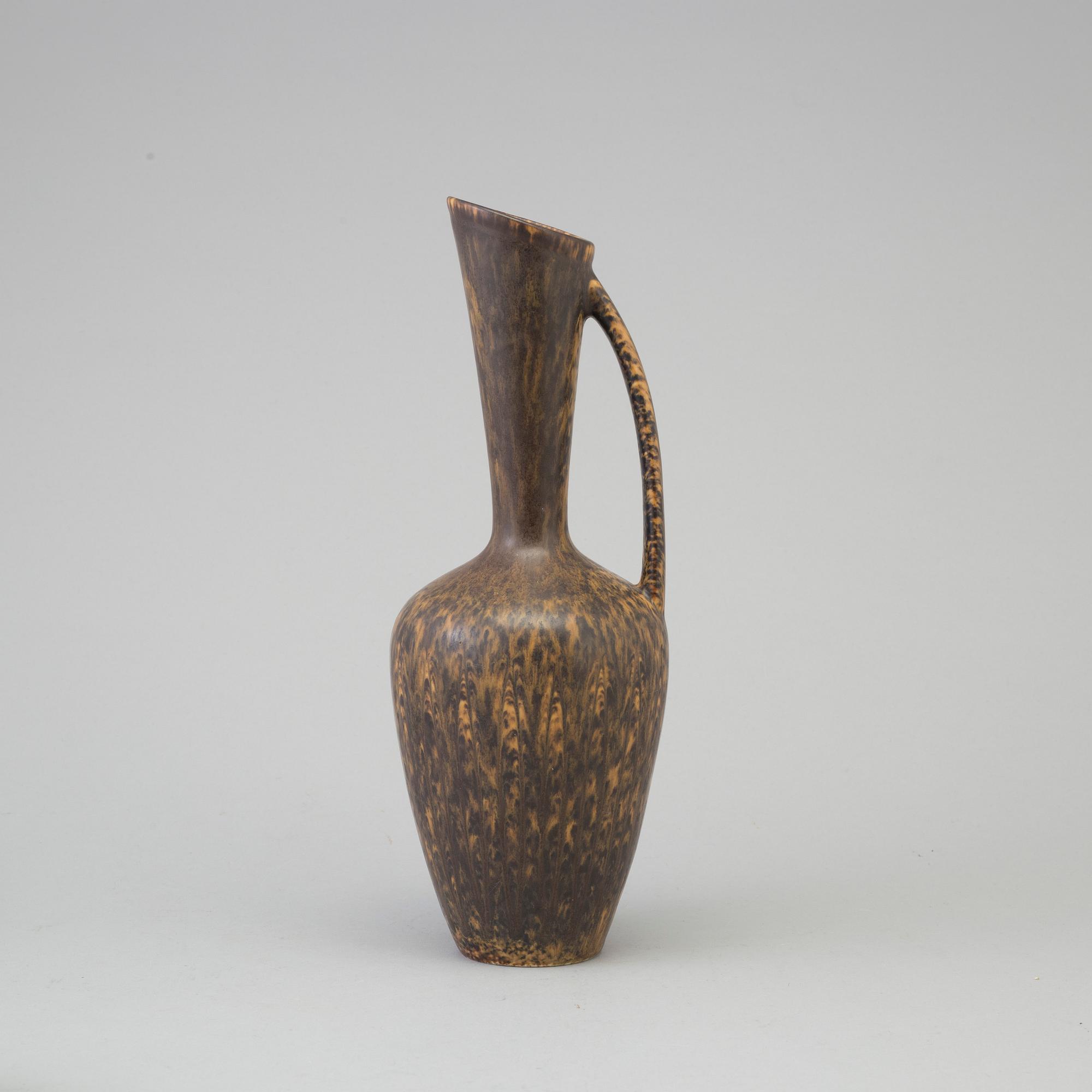 five 'Argenta' stoneware vases from Gustavsberg, one Gunnar Nylund vas and a vase.