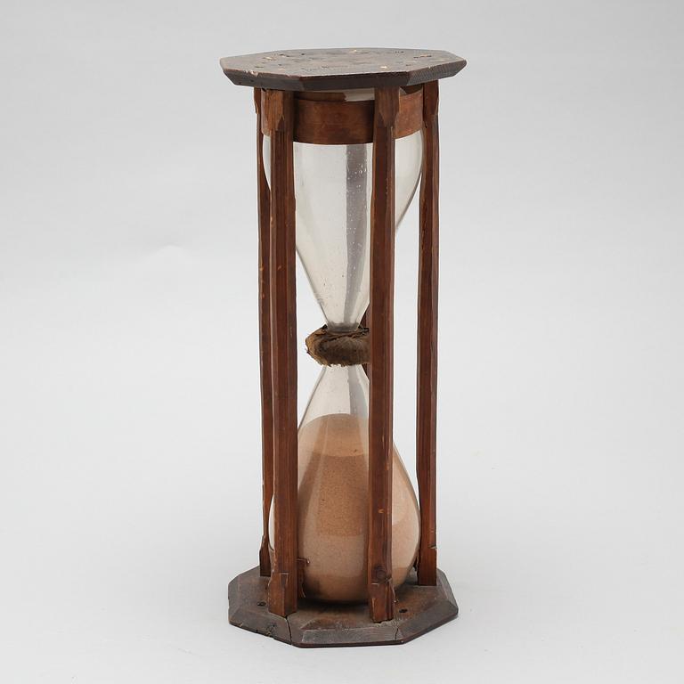 one 19th century hourglass.