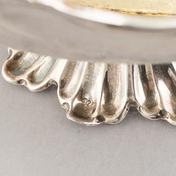 Snäckskål på fot, sterlingsilver, 1900-tal.