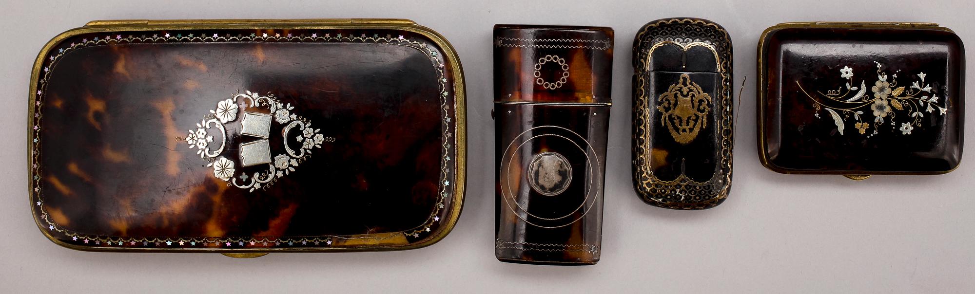 OBJEKT, 4 st, sköldpadd, 1700/1800-tal.