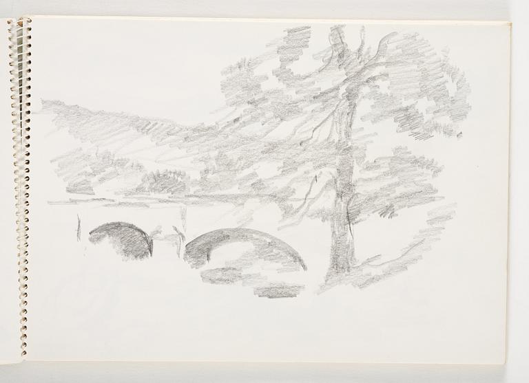 Lotte Laserstein, 3 skissblock med teckningar.