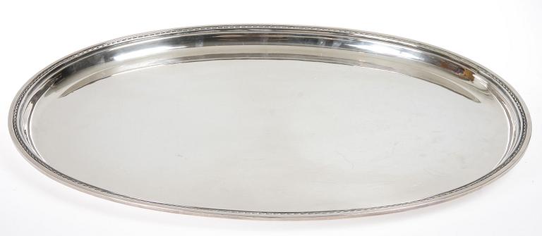 BRICKA, silver, Eric Råström för firma C G Råström Stockholm, 1953. 1723 g.