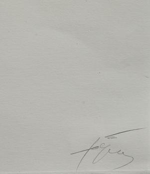 ANTONI TÀPIES, carborundumetsning, sign o numr. 9/75.