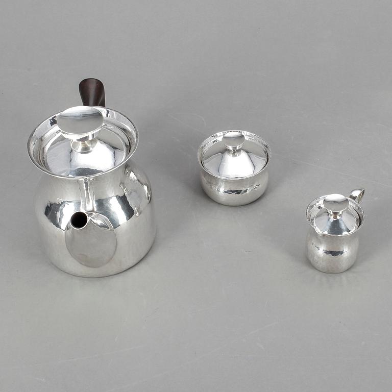 KAFFESET, 3 delar, silver, Erik Löfman, 1975-1976, tot vikt 793 gram.