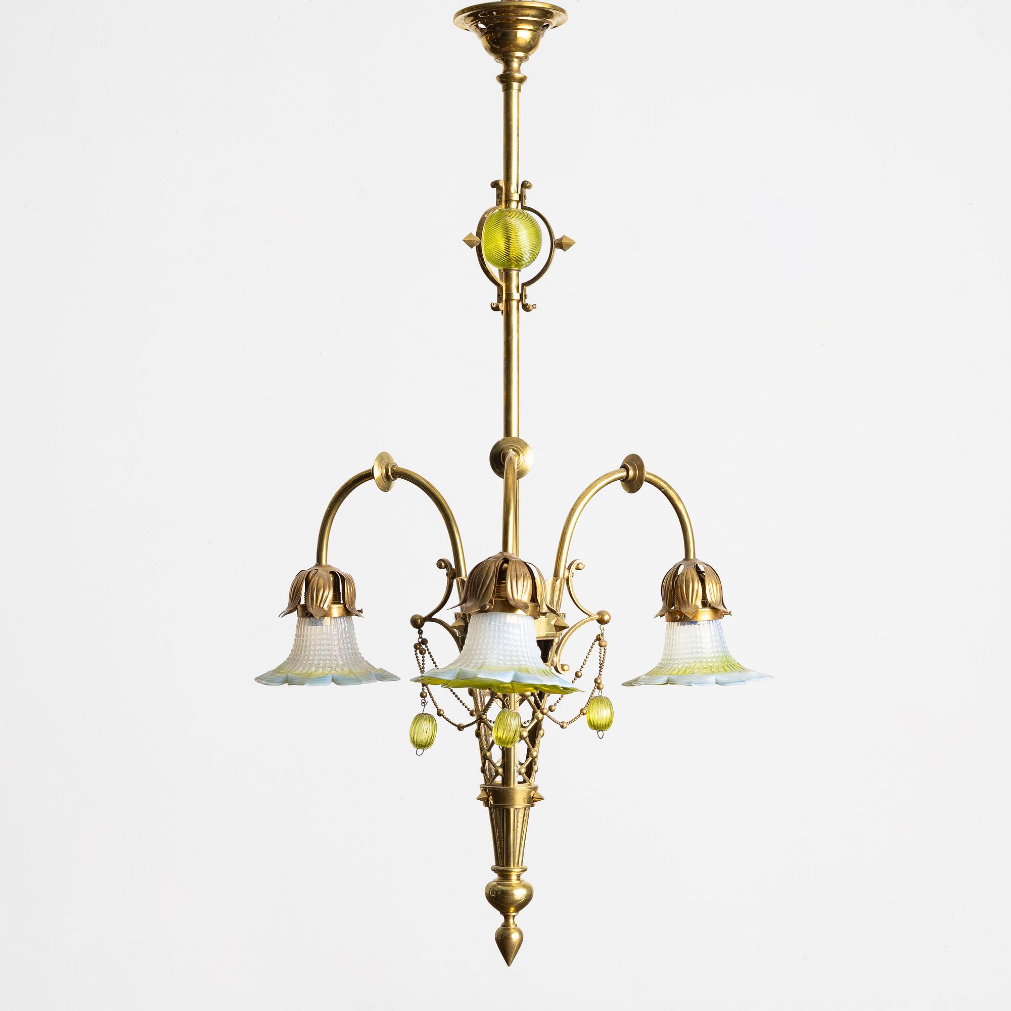 Ceiling lamp, Art Nouveau, early 20th century.