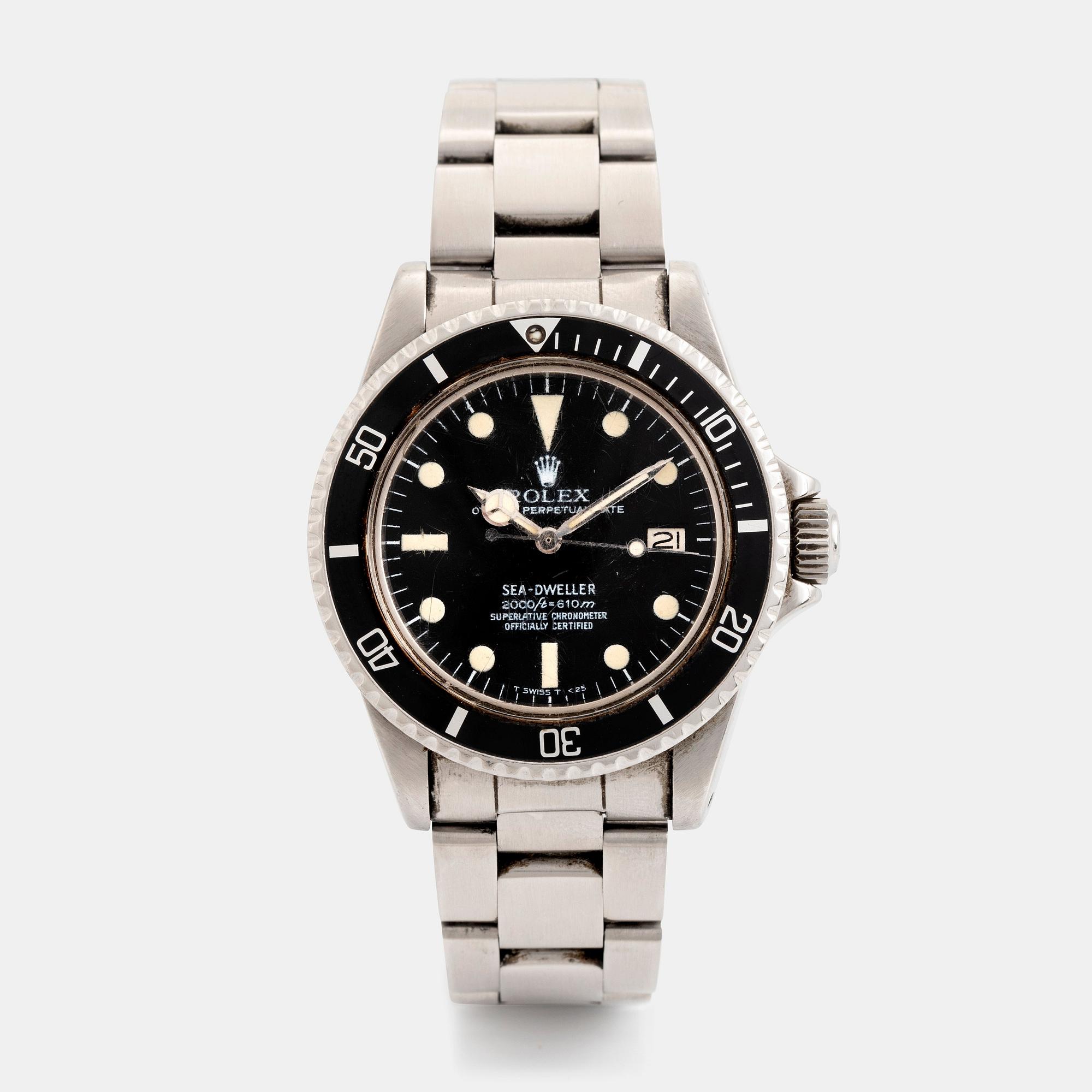 Rolex, Sea-Dweller, "Rail Dial, Great White Mark II", ca 1979.