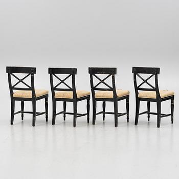 Four chairs, 19th Century.