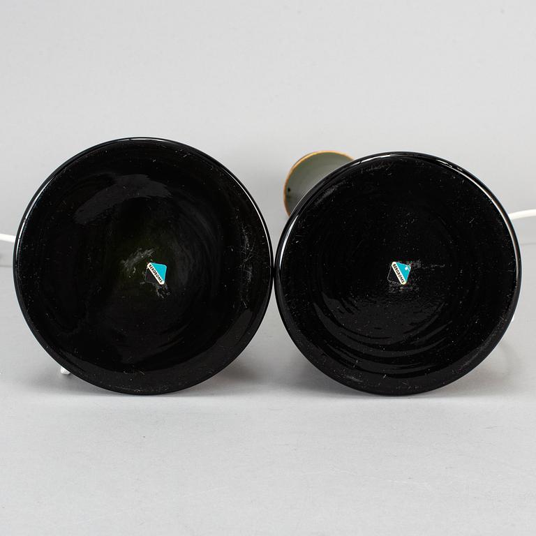 BERNT NORDSTEDT, bordslampor, ett par,  modell nr B-015 för Bergboms 1900-talets senare del.