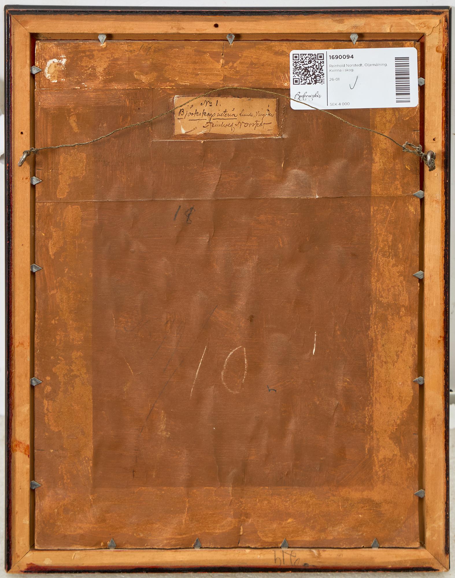 Reinhold Norstedt, "Björkskogsinteriör, Lunda, Vingåker".