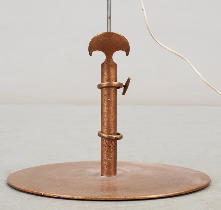 A Tore Ahlsén bronze and white metal floor lamp, 'Napoleon on the Nile', probably executed by NK, 1940's.