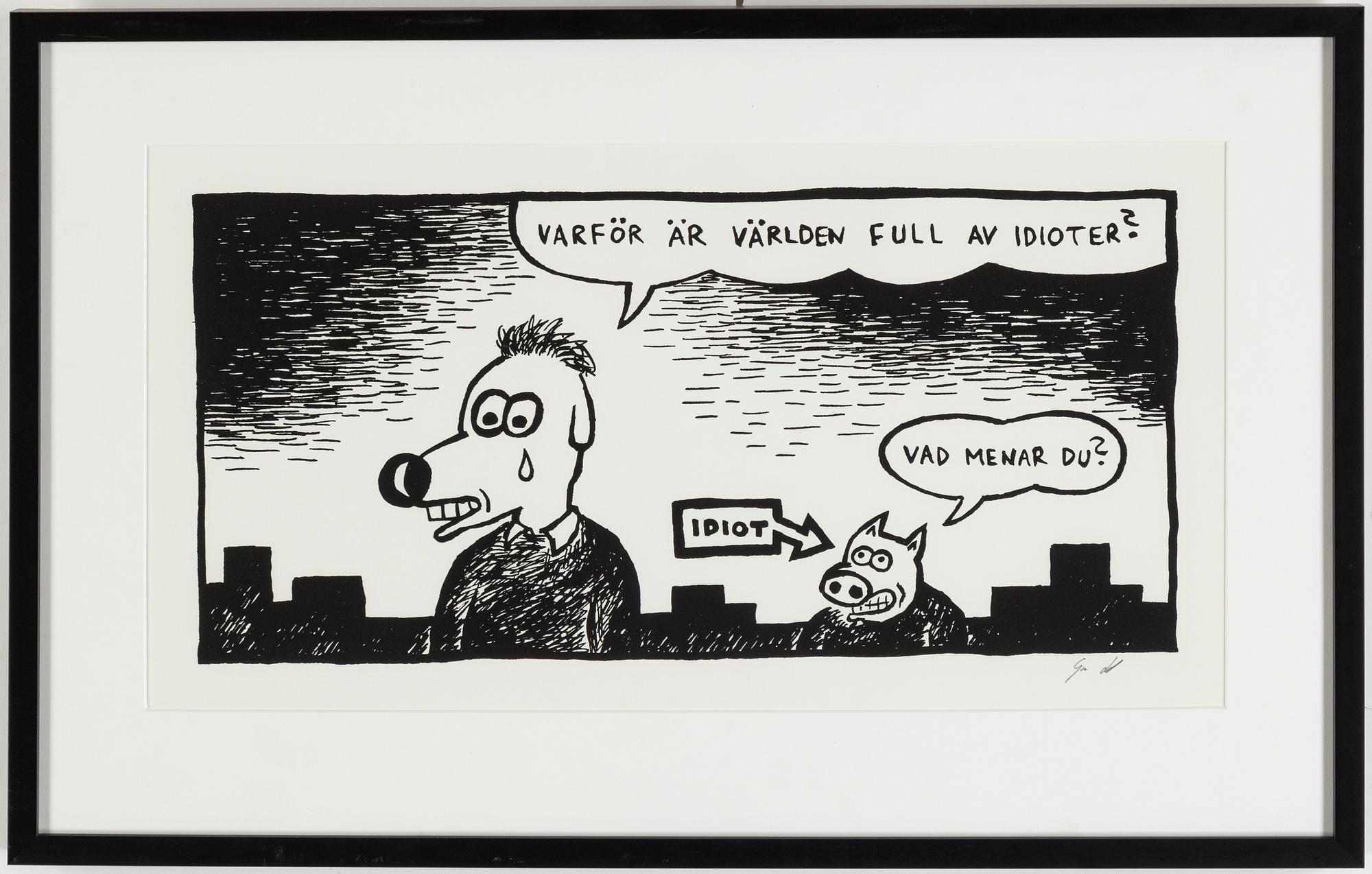 GUNNAR LUNDKVIST, silk  screen, signed in pencil.