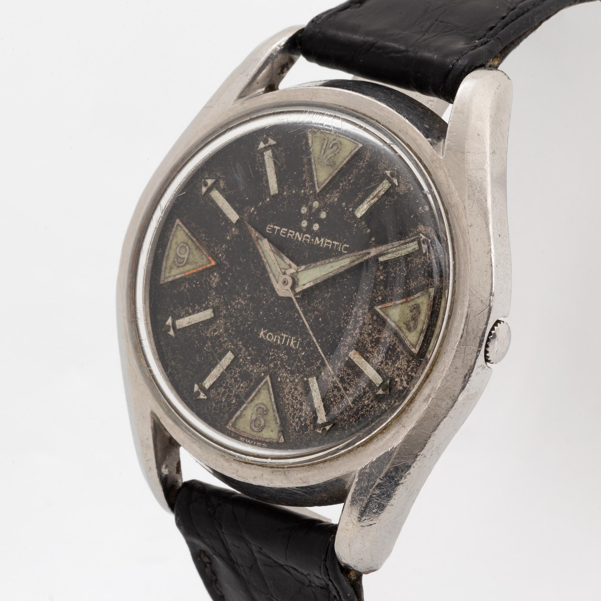 Eterna-Matic, Kontiki (Swiss),  armbandsur, 37 mm.