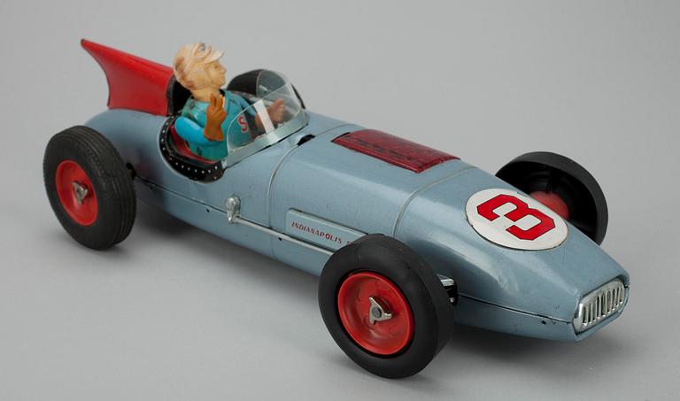 RACERBIL, plåt, "Indianapolis 500 r 61". Trol. Japan 1960-tal.