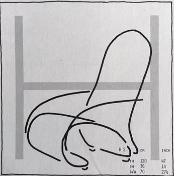 Verner Panton, a lounge chair, "modell H", system 1-2-3
Fritz Hansen, Denmark 1975.