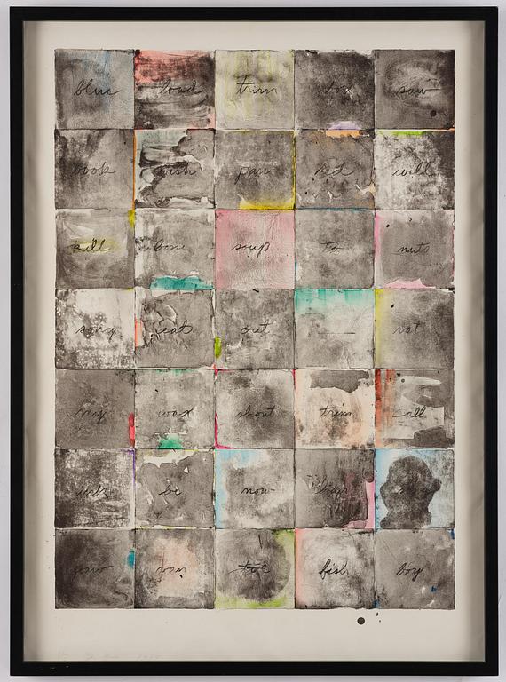 Jim Dine, "Wall chart II" .
