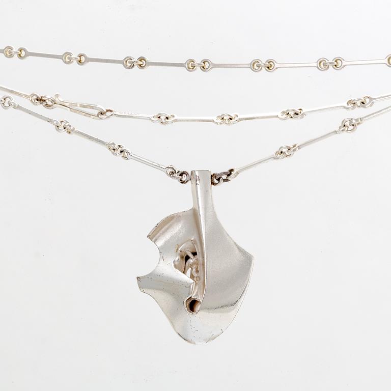 Björn Weckström, "Augria", a sterling silver necklace, Lapponia 1977.