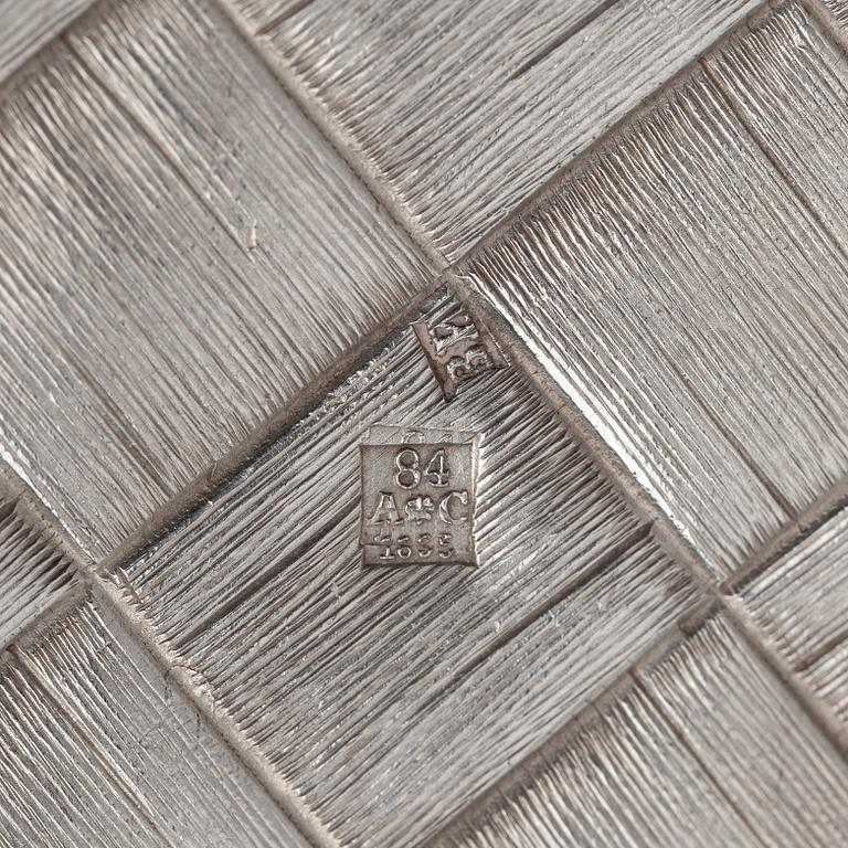 Teservis, trompe l'oeil, 8 delar, silver, av Vasiliy Ivanov, S:t Petersburg 1895.