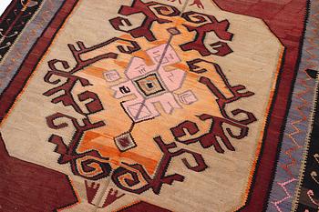 Rug, semi-antique Turkish Kilim, approx. 385 x 200 cm.