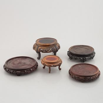 27 hardwood stands, China, 20th century.