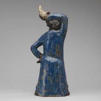 ÅKE HOLM, skulptur, "Noa med duvan", Höganäs 1950-tal.