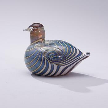 FIGURIN, 2 st, glas, signerad O. Toikka Nuutajärvi samt Oiva Toikka Nuutajärvi Notsjö.