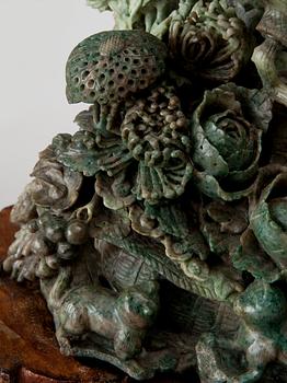A massive Chinese carved sculpture of a scholars rock, first half of 19th Century.