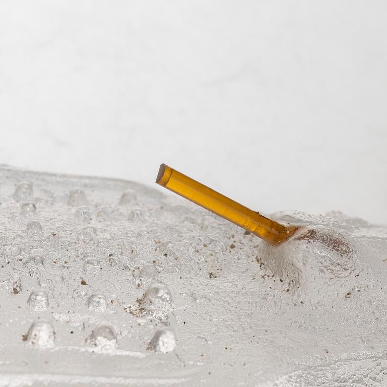 Bertil Vallien, unik väggskulptur, sandgjutet glas, "Idol".