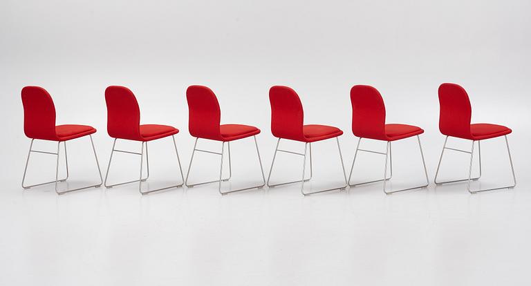 Jasper Morrison, stolar, 6 st, "Hi Pad", Cappellini, Italien.
