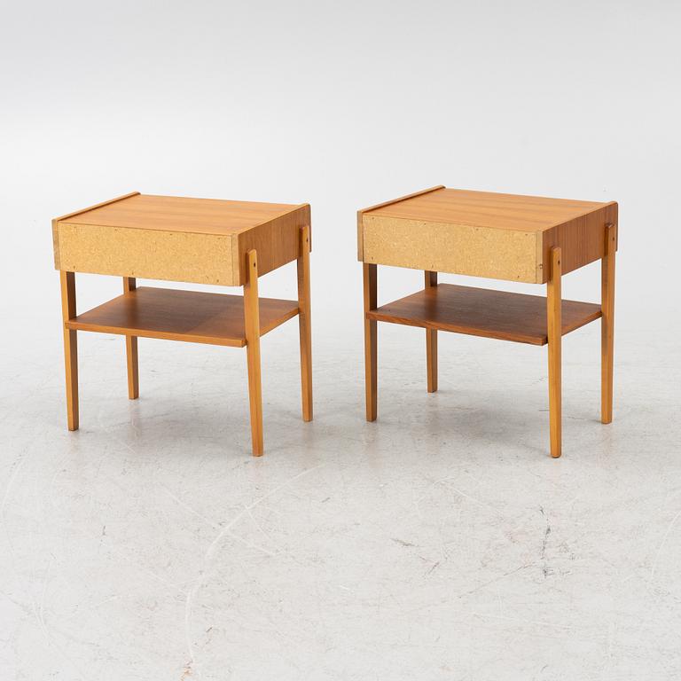Bedside tables, a pair, 1950s.