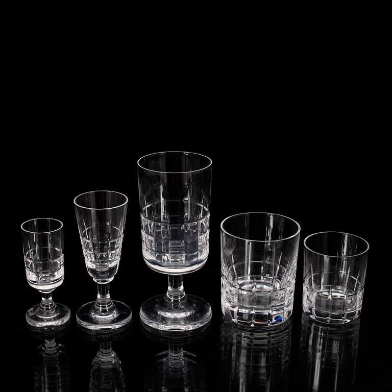 GLASSERVIS, 53 delar, glas, "City", Vicke Lindstrand, Kosta, 1960-80.