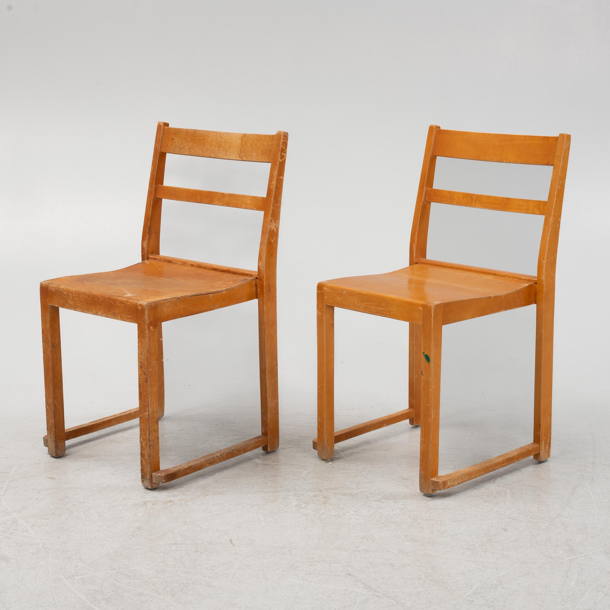 A set of six chairs, mid 20th Century.