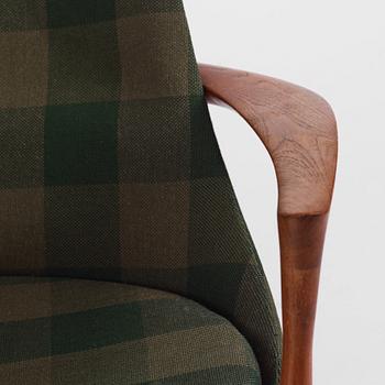 Ib Kofod-Larsen, an "Elisabeth" teak armchair, model "U 65", master carpenter Christensen & Larsen, Denmark 1950s-60s.