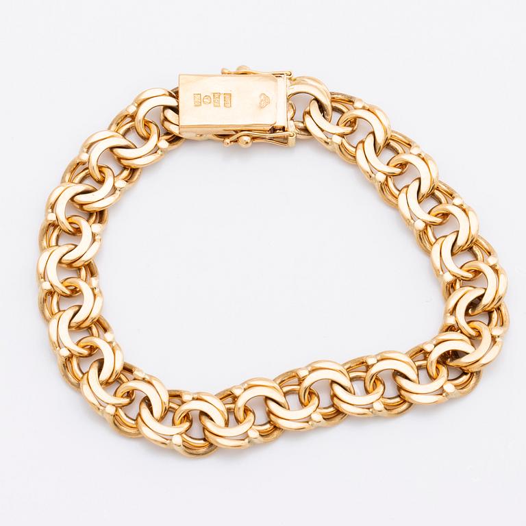 BRACELET, 18K gold, 42,8 g, measurements approx 19 x 1 cm, Stockholm 1978.