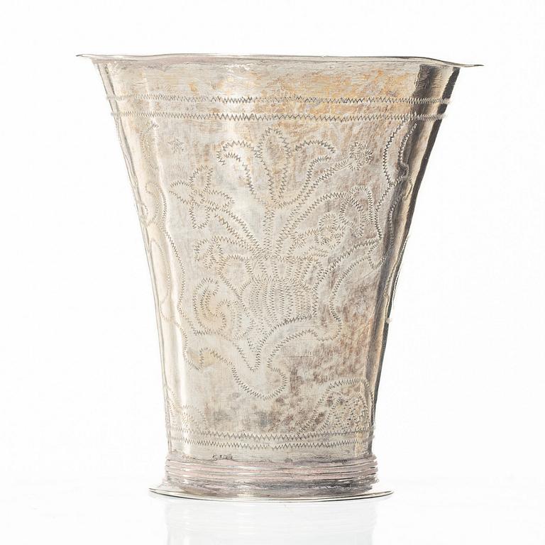 A Swedish silver beaker, marks of Otto Henrik Sjöberg, Falun 1747.