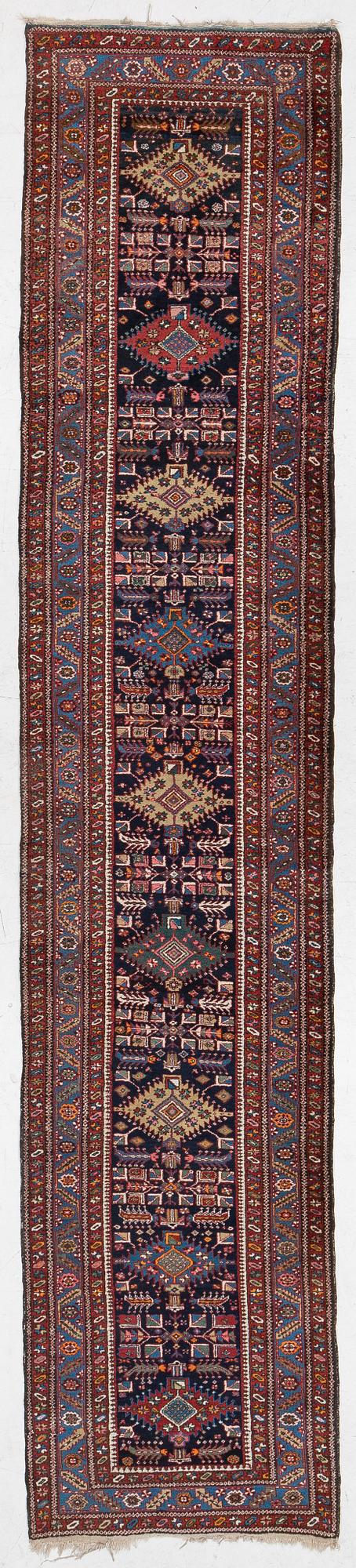 Gallery carpet, Karadja, semi-antique, circa 1930-1940, approximately 440 x 95 cm.